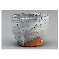 白萩ぐい呑　(White Hagi sake cup)